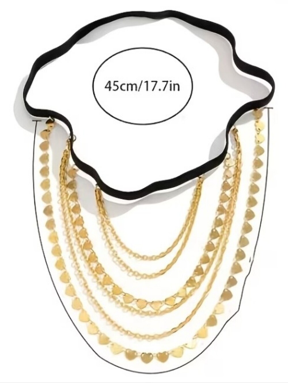 B2G1F Gold Heart Layered Thigh Chain - Picture 2 of 2